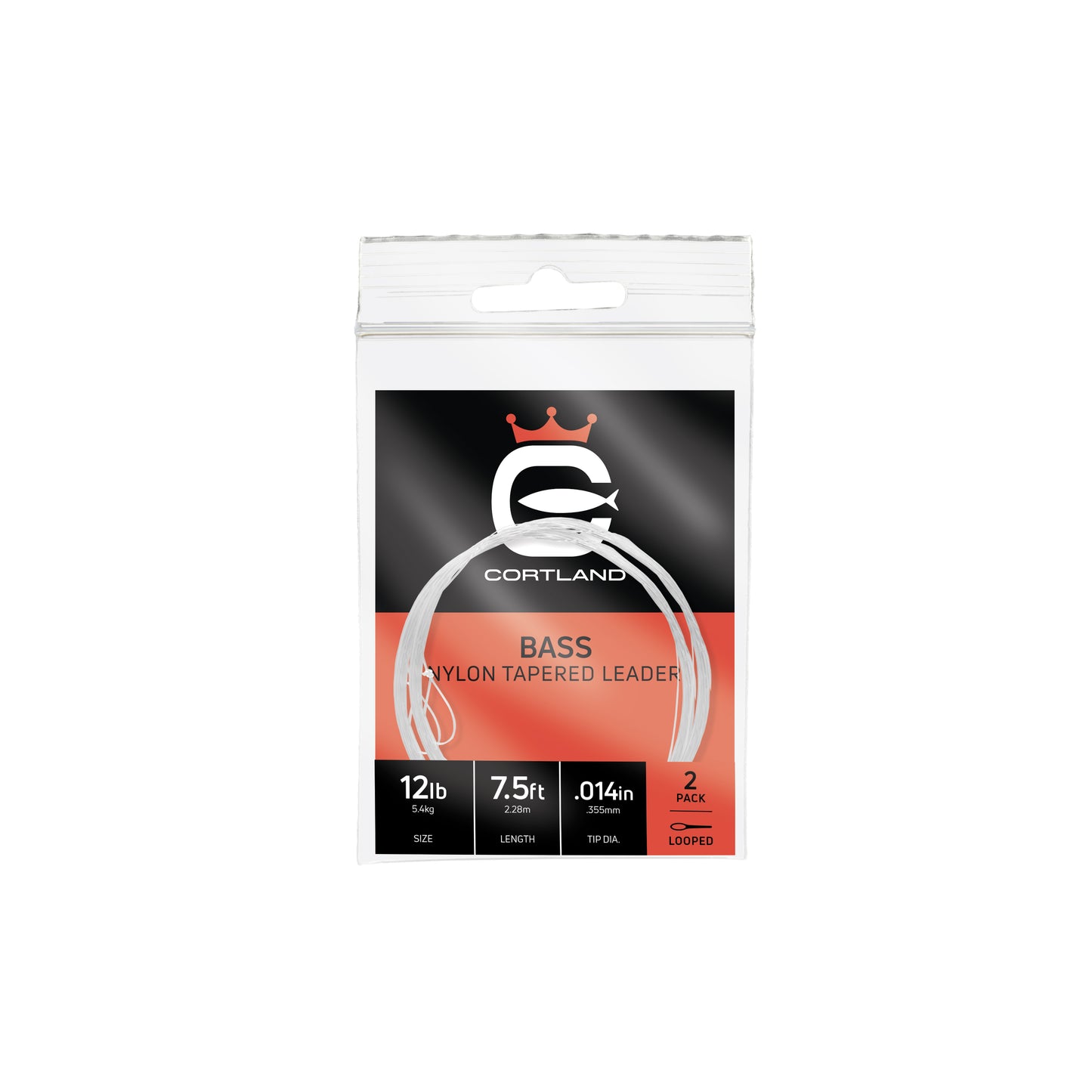 Cortland Bass Tapered Leader 2-Pack