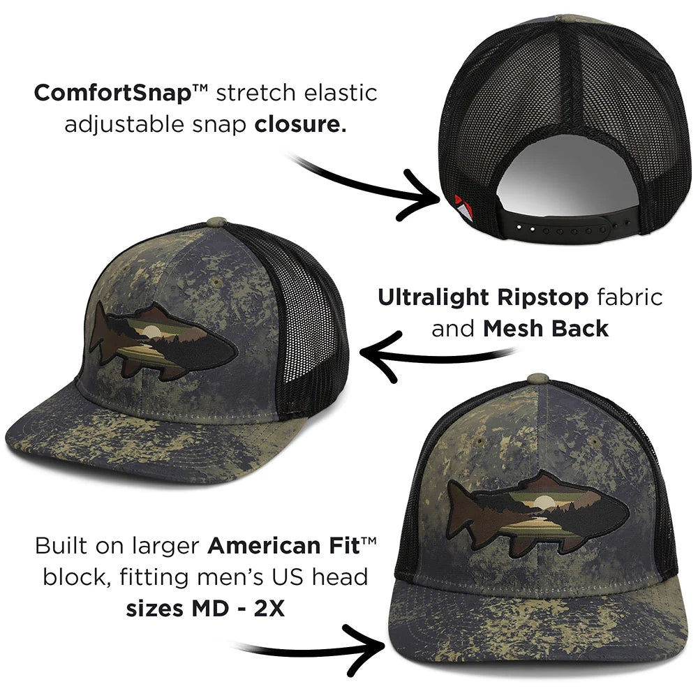 Sunset Trout Mesh Back Hat