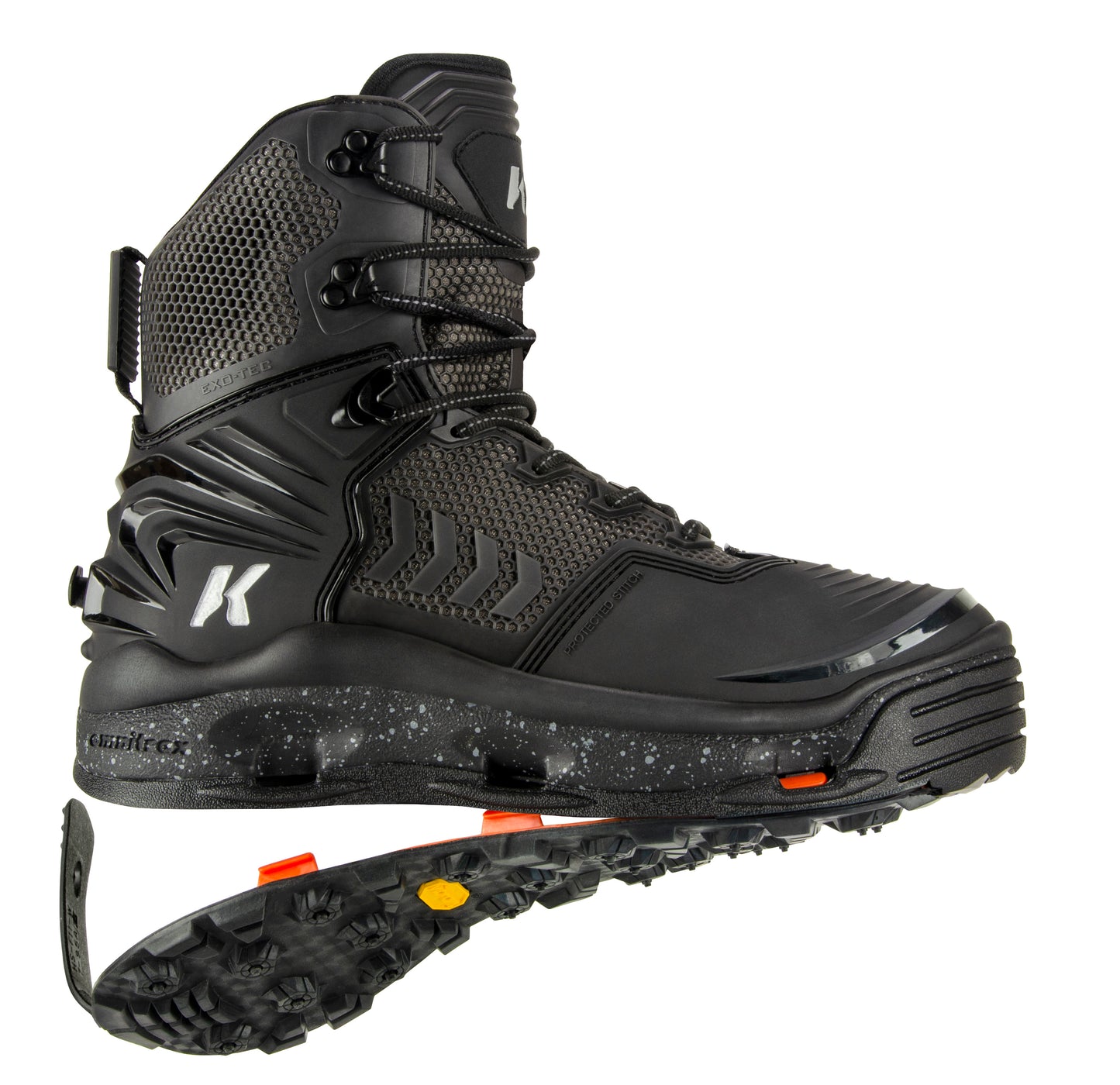 Korkers River Ops BOA Fishing Boot with Felt and Vibram Soles, Size 09