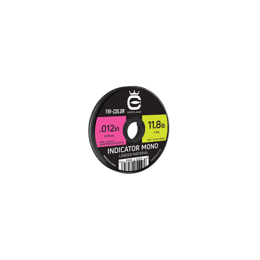 Cortland Indicator Monofilament Leader Material- Tricolor