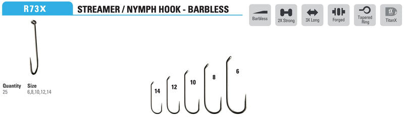 Mustad Steamer Hook R73X 25 pack